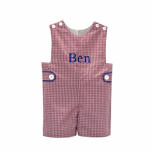Sweetest Little Baby Red Check Kennedy Shortall.
