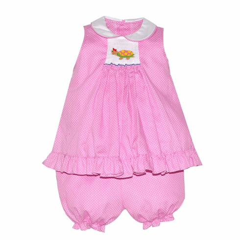 Sweetest Little Baby Turtle Bloomer Set.