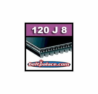 120J8 Poly V Belt, Standard Duty | 120-J8 Micro V Belts