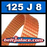 125J8 Poly-V Belt, Polylurethane. Metric 8-PJ317 Drive Belt.