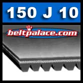 150J10 Poly-V Belt. Metric 10-PJ381 Motor Belt.