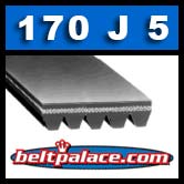 170J5 Poly V Belt. Metric belt 5-PJ432.