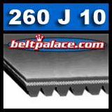 Courroie Trapézoïdale Poly-V 8 Nervures PJ 660/260J - Longueur 660 Mm, Profil PJ, Matériau Néoprène/polyester
