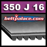 350J16 Poly-V Belt, Metric 16-PJ889 Motor Belt.