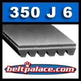 350J6 Poly-V Belt, Industrial Grade Metric 6-PJ889 Motor Belt.
