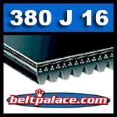 380J16 Poly V Belt, Metric Belt 16-PJ965.