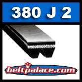 380J2 Poly-V Belt, Industrial Grade. Metric 2-PJ965 Motor Belt.
