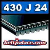 430J24 Poly-V Belt, Metric 24-PJ1092 Motor Belt.