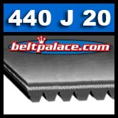 440J20 Poly-V Belt. Metric 20-PJ1118 Motor Belt.