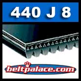 440J8 Poly-V Belt. Metric 8-PJ1118 Motor Belt.
