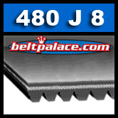 480J8 Poly V Belt. Metric Belt 8-PJ1219