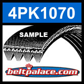 4PK1070 Automotive Serpentine (Micro-V) Belt: 1070mm x 4 ribs. 1070mm Effective Length.