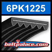 6PK1225 Automotive Serpentine (Micro-V) Belt: 1225mm x 6 ribs. 1225mm Effective Length.