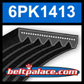 6PK1413 Automotive Serpentine (Micro-V) Belt: 1413mm x 6 ribs. 1413mm Effective Length.