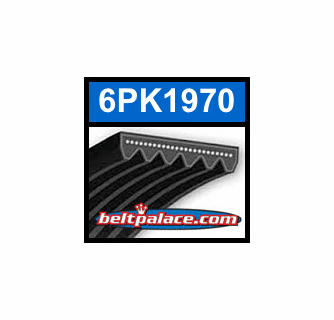 6PK1970 Automotive Serpentine Belt | 1970mm x 6 ribs