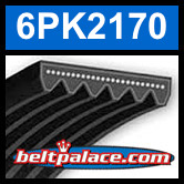 6PK2170 Automotive Serpentine (Micro-V) Belt: 2170mm x 6 ribs. 2170mm Effective Length.