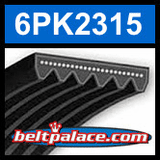 D&D PowerDrive 6PK2920 Metric Standard Replacement Belt, Rubber, 115.25 Length, 6 Band