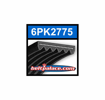 6PK2775 Automotive Serpentine Belt | 2775mm x 6 ribs