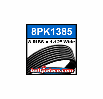 8PK1385 Automotive Serpentine Belt | 1385mm x 8 RIB Automotive