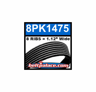 8PK1475 Automotive Serpentine Belt | 1475mm x 8 RIBS