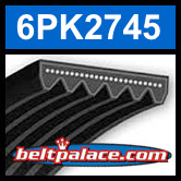 6PK2745 Automotive Serpentine (EPDM) Belt.