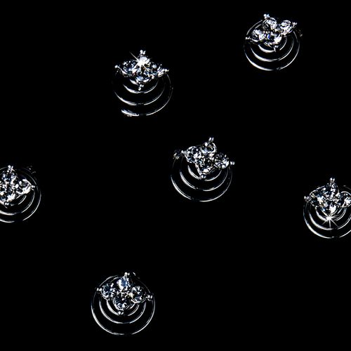 24 Splendid Silver Clear Rhinestone Twist-Ins 0091 24 Splendid Silver Clear Rhinestone Twist-Ins 0091