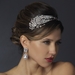 Antique Silver Crystal Feather Bridal Headpiece Headpiece 951***Discontinued***