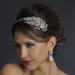 Antique Silver Crystal Feather Bridal Headpiece Headpiece 951***Discontinued***