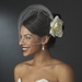 Classic Ravish Diamond White Rose Flower Hair Clip - Clip 416