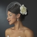 Classic Ravish Diamond White Rose Flower Hair Clip - Clip 416