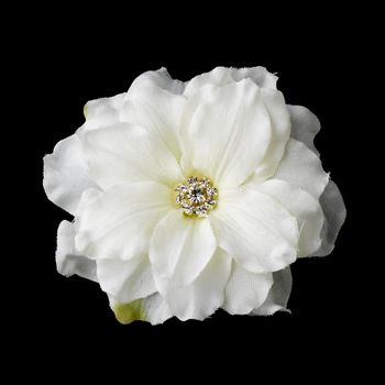 * Diamond White Jeweled Delphinium Clip 432