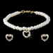 Necklace Earring Bracelet Set NEB C 403 Gold Ivory