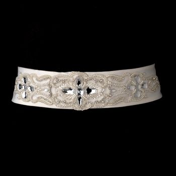 * Pearls, Rhinestones & Beaded Wedding Sash Bridal Belt 3