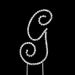 Renaissance ~ Swarovski Crystal Wedding Cake Topper ~ Silver Letter G