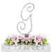 Renaissance ~ Swarovski Crystal Wedding Cake Topper ~ Silver Letter G