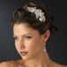 Silver Clear Rhinestone Floral Side Accented Bridal Side Accented Headband Headpiece 1772***Discontinued***