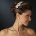 Silver Clear Rhinestone Floral Side Accented Bridal Side Accented Headband Headpiece 1772***Discontinued***