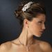 Silver Clear Rhinestone Floral Side Accented Bridal Side Accented Headband Headpiece 1772***Discontinued***
