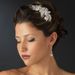 Silver Clear Rhinestone Floral Side Accented Bridal Side Accented Headband Headpiece 1772***Discontinued***
