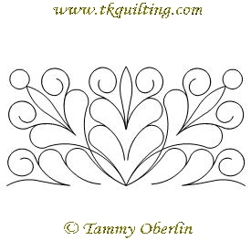 2426E Elegant Feather Block 12 Half