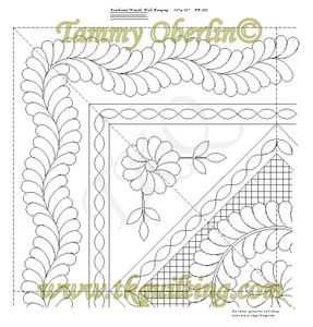 TKQ Feathered Wreath Wall Hanging 42" Printed Pattern