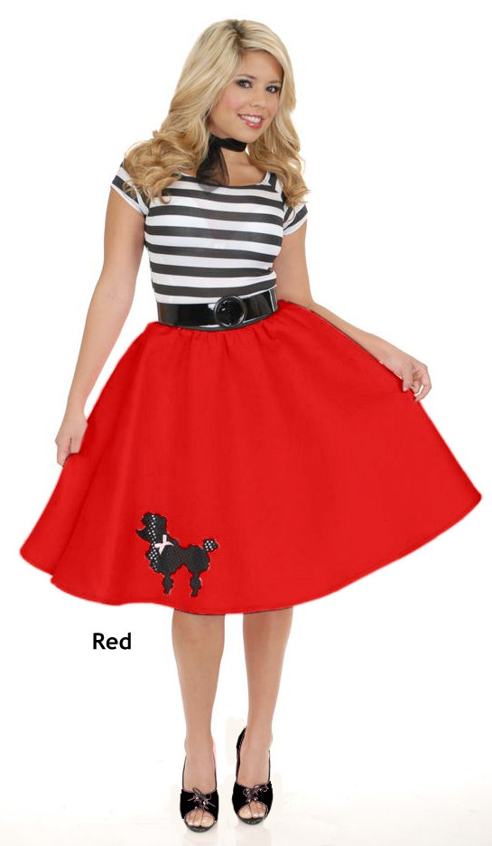 Adult 50's Felt Poodle Skirt More Colors Candy Apple Costumes 50