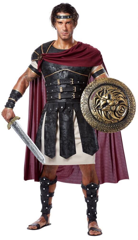 Adult Deluxe Roman Gladiator Costume Candy Apple Costumes Men's