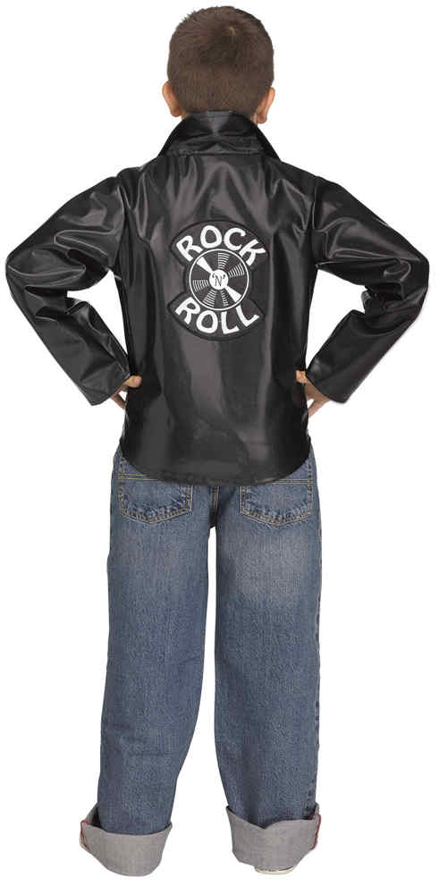 Child's Black 50s Rock 'N' Roll Jacket - Candy Apple Costumes - Kids ...