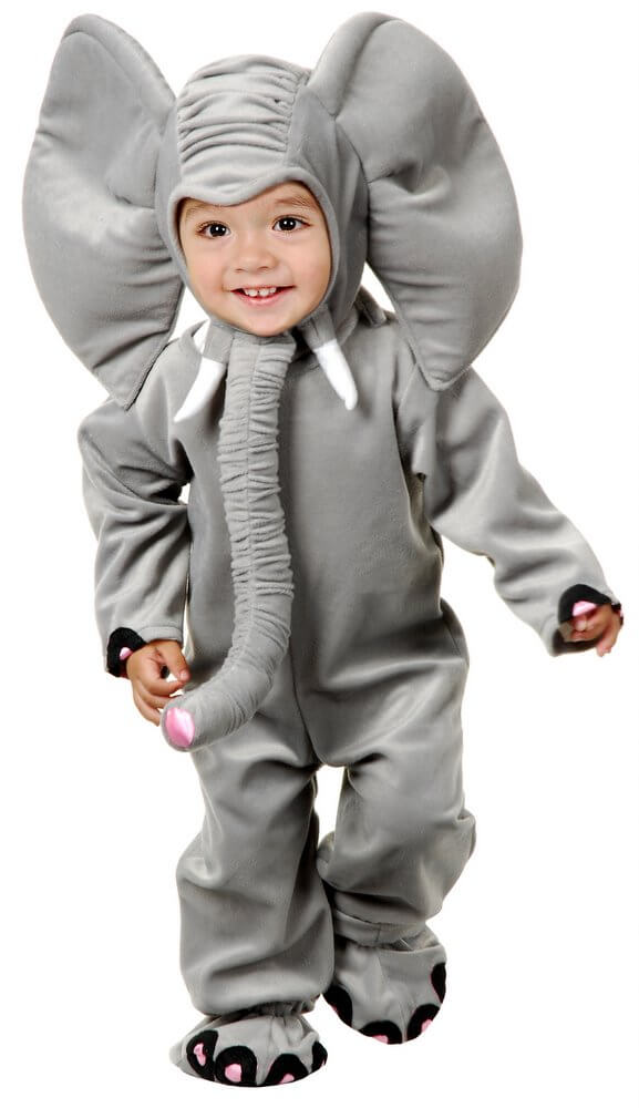 Dear Zoo Deluxe Elephant Costume Child Grey White