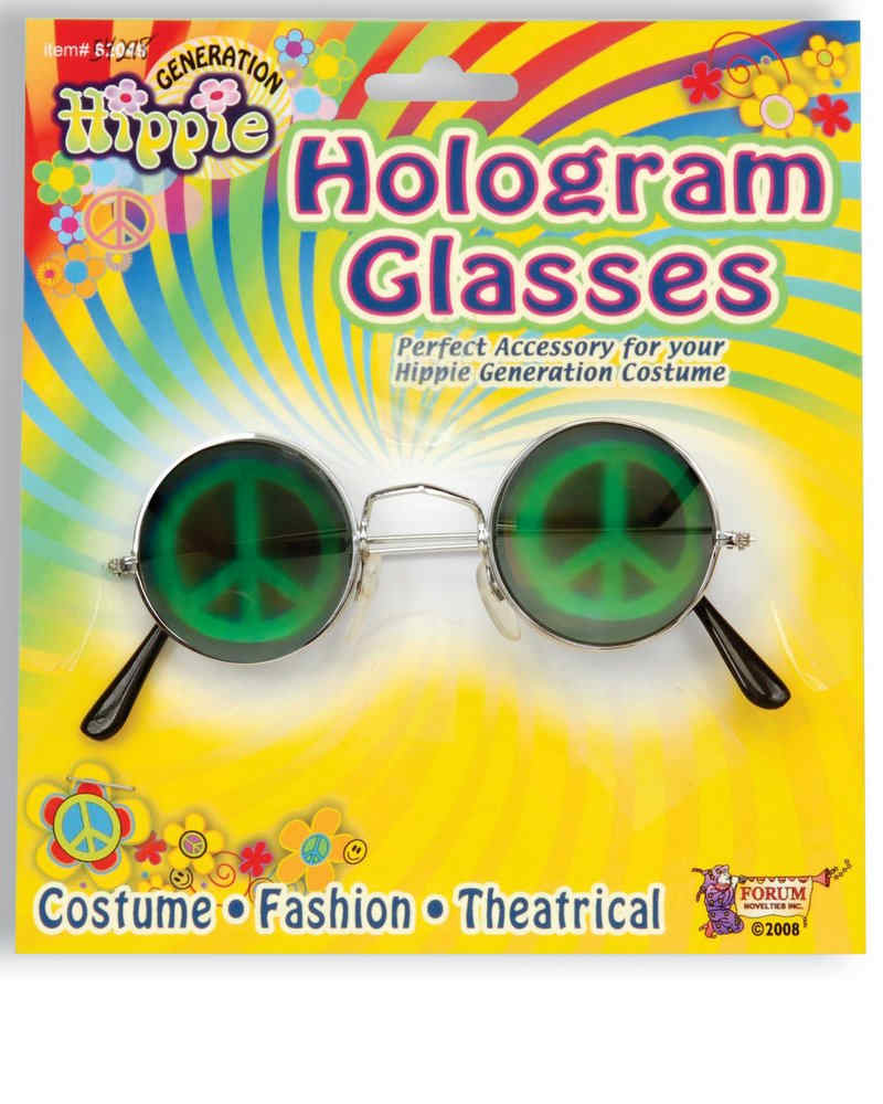 Hologram Peace Sign Sunglasses - Candy Apple Costumes - 60’s Costumes