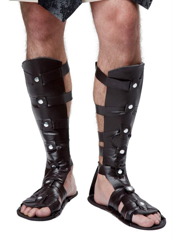 Men's Roman Gladiator Sandals - Candy Apple Costumes