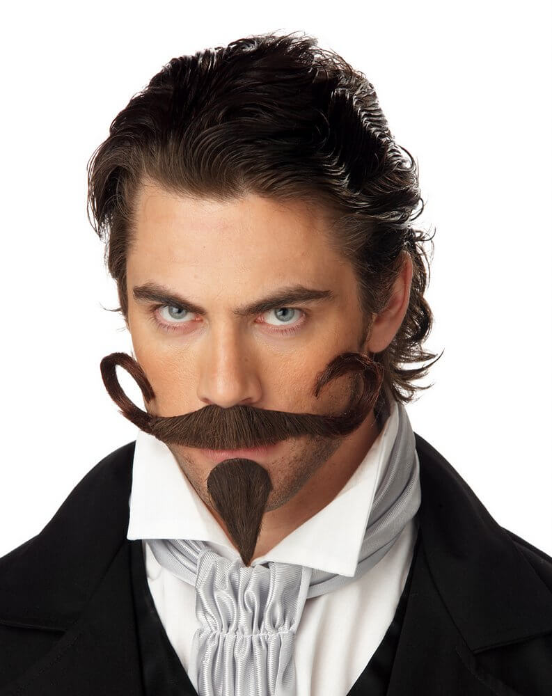Handlebar Moustache With Goatee