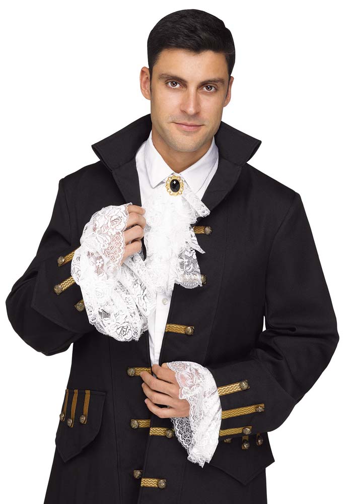 White Lace Jabot and Cuffs Set Candy Apple Costumes Heroes in History