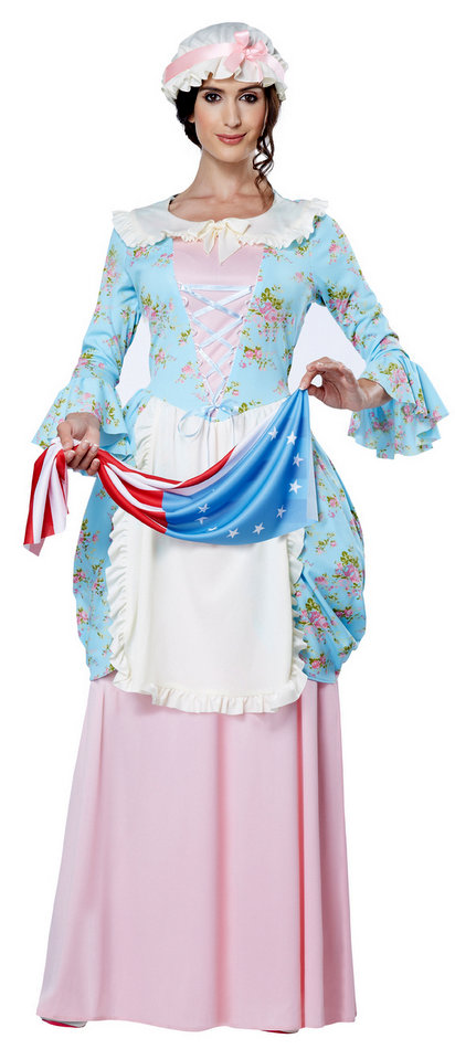 RG Costumes Betsy Ross Costume – Child Size 4-6, Includes Dress & Bonnet For Plays & History Projects